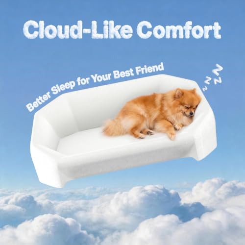Dog Bed for Small Dogs with 3 Covers (Leather-Dark Gray-Light Gray / 30"L x 21.6"W x 10.44"Th)