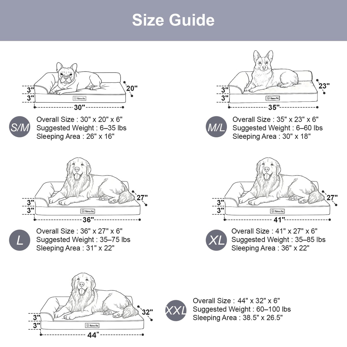 Waterproof Dog Bed for Small Dogs (Fluffy Style-Brown / S(30"x20"x3"))