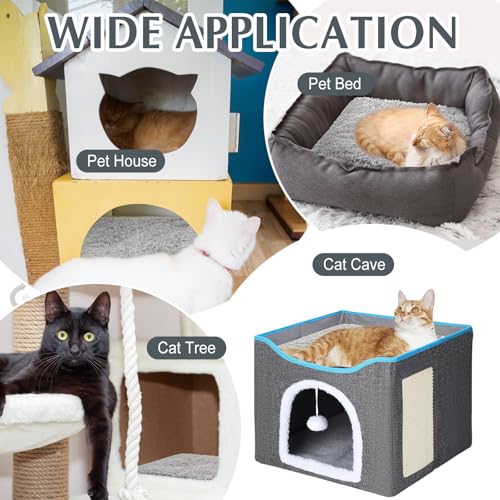 4 Pack Self Warming Cat Mat for Pets (12 x 12 Inch / Gray)