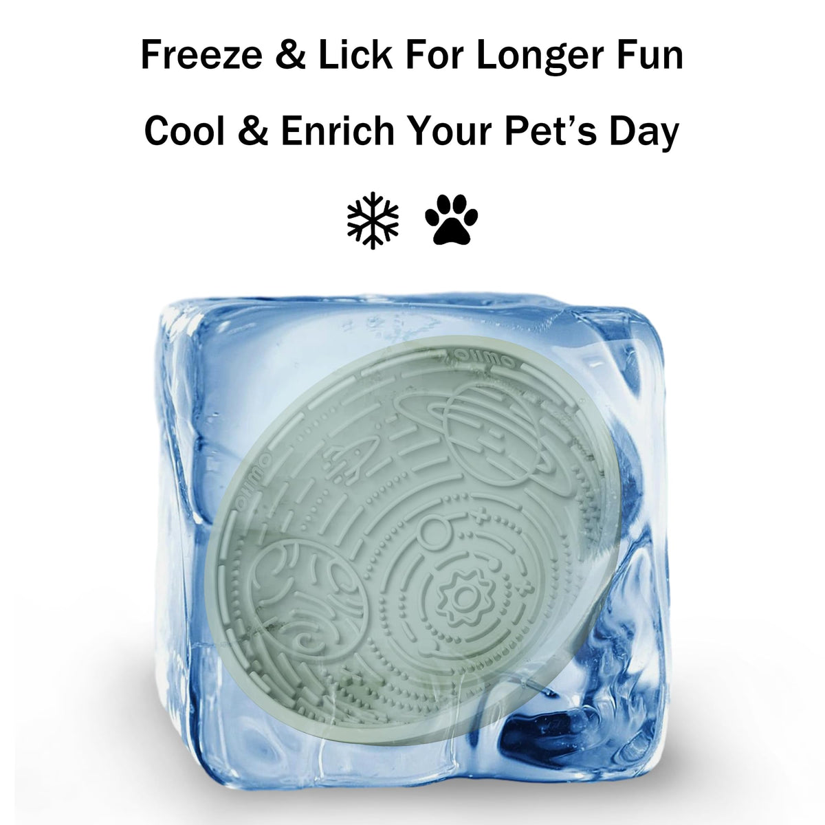 Slow Feeder Bowl & Lick Mat for Dogs (Sage Green / 6.3"L x 6.3"W)