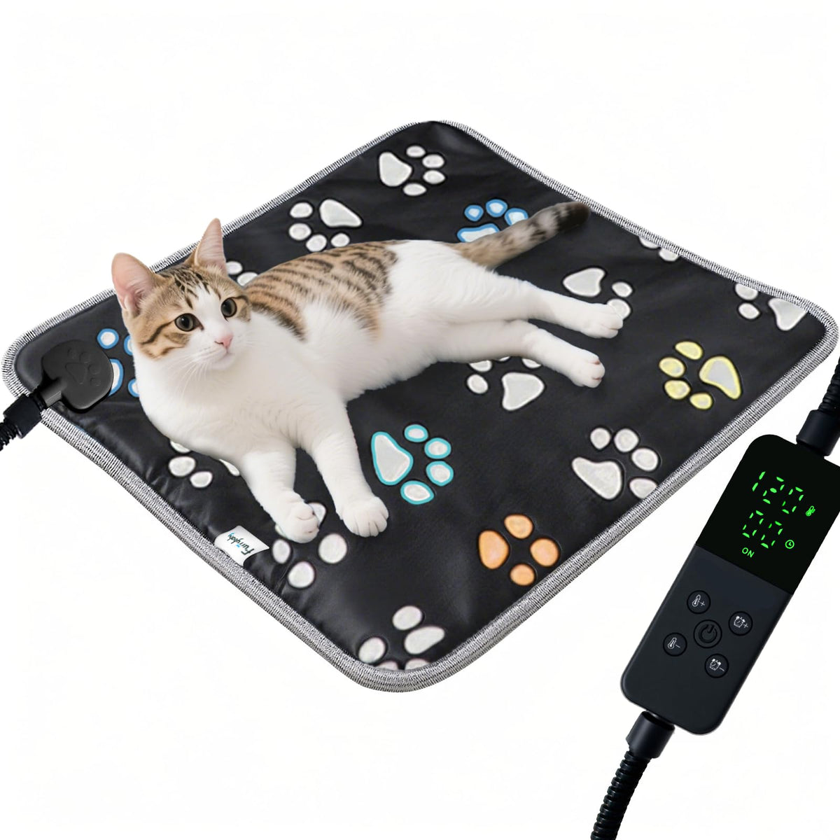 Pet Heating Pad for Cats & Dogs (18 X 18in / Black)
