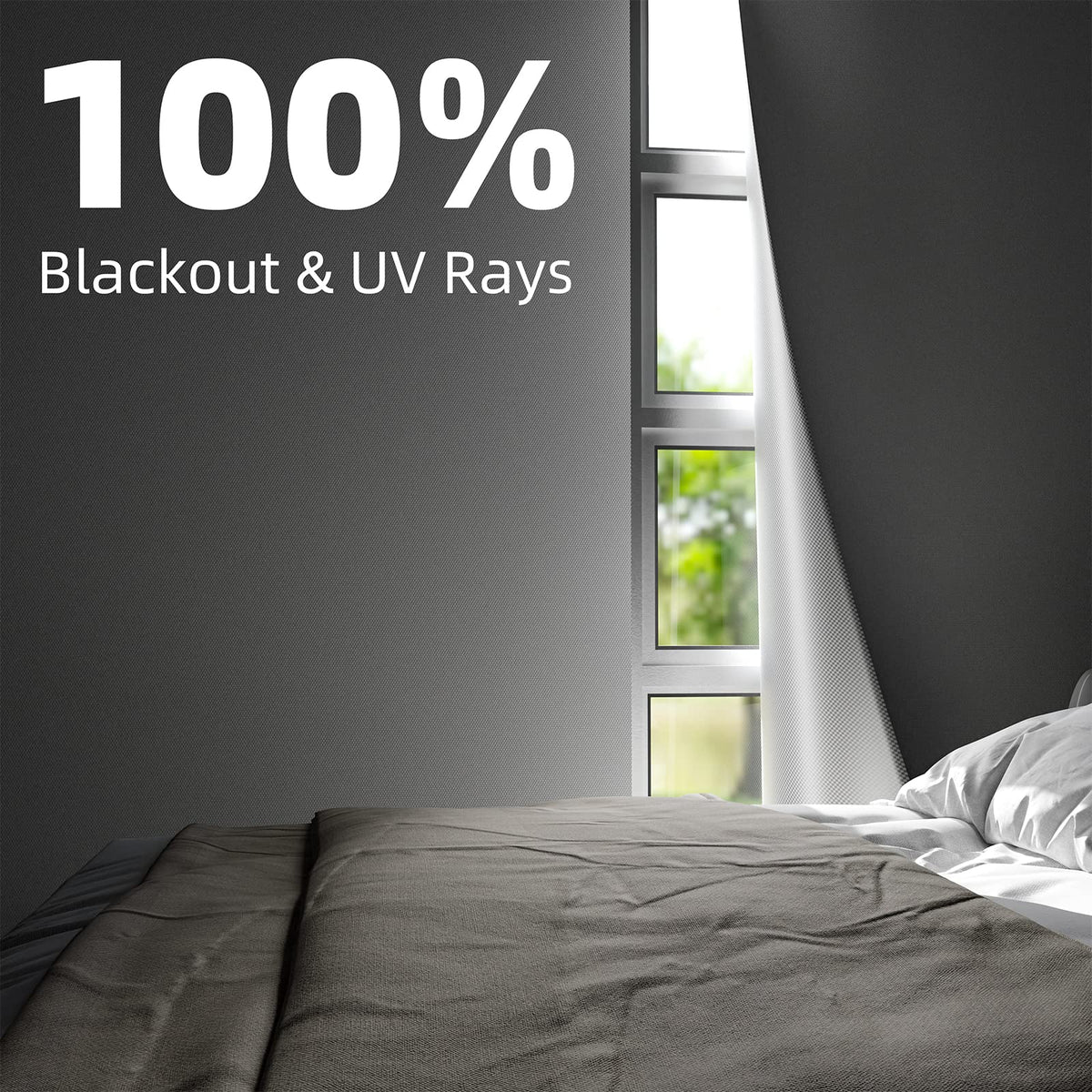 Portable Blackout Curtains 120"×60" (Pure White / 60"W x 120"L (Pack of 1))