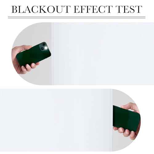 100% Blackout Door Curtains (White / 12"W x 40"L (Pack of 1))