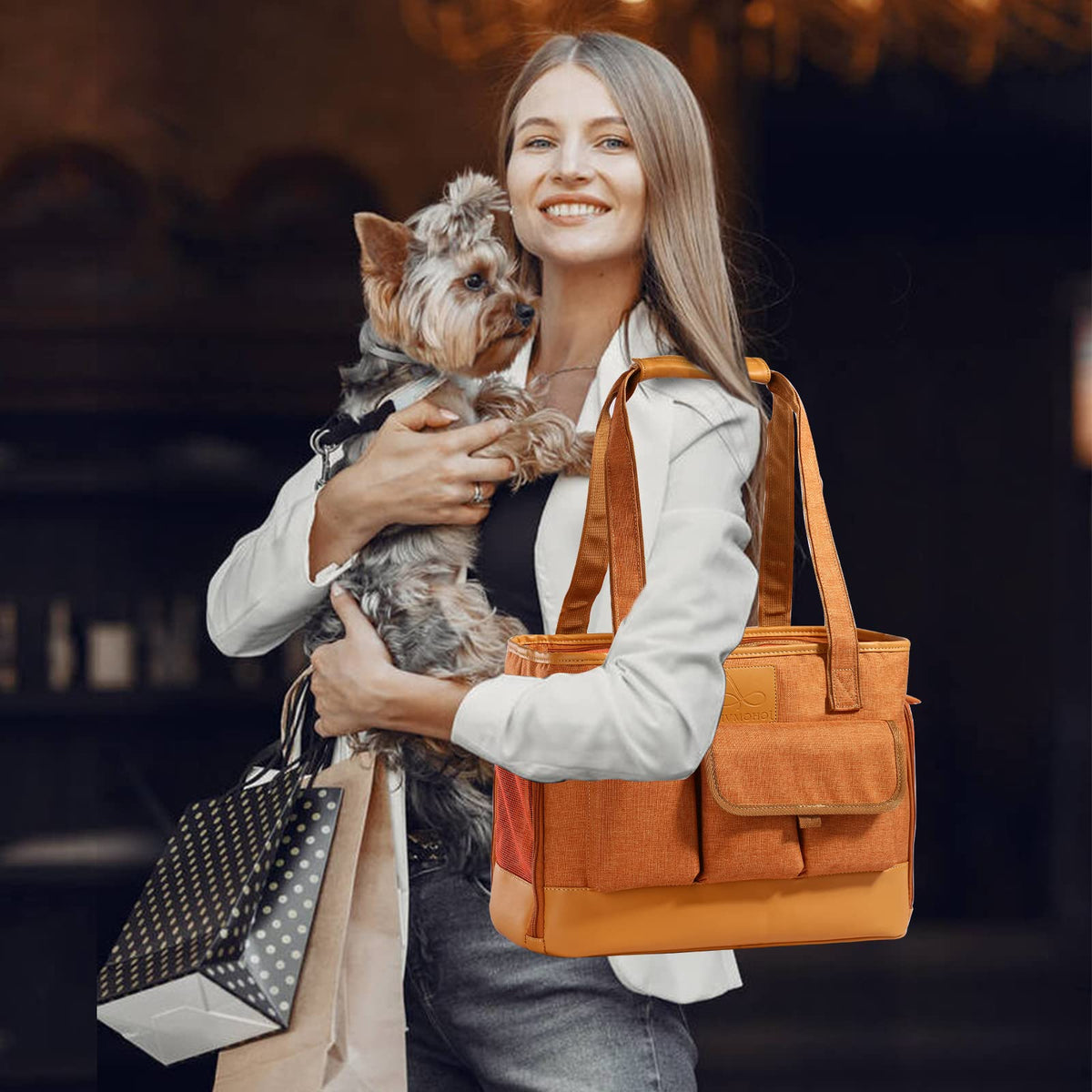 Cat Carrier Dog Carrier (Brown)