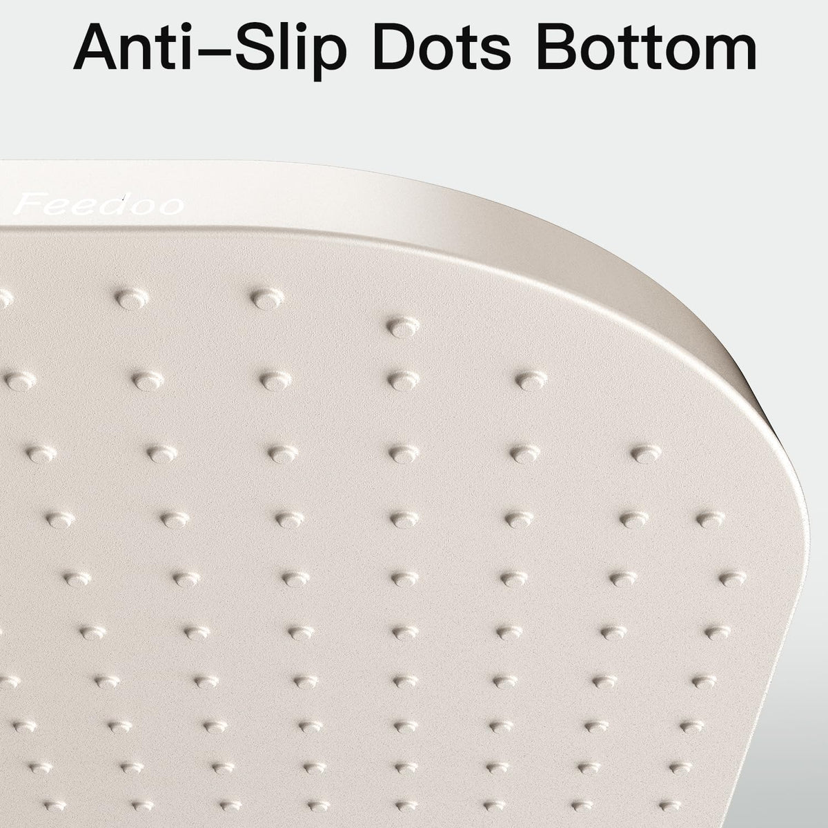 Pet Feeding Mat [Warped Resistant Raised Edge] (23.5"L x 13.5"W / Sand White)