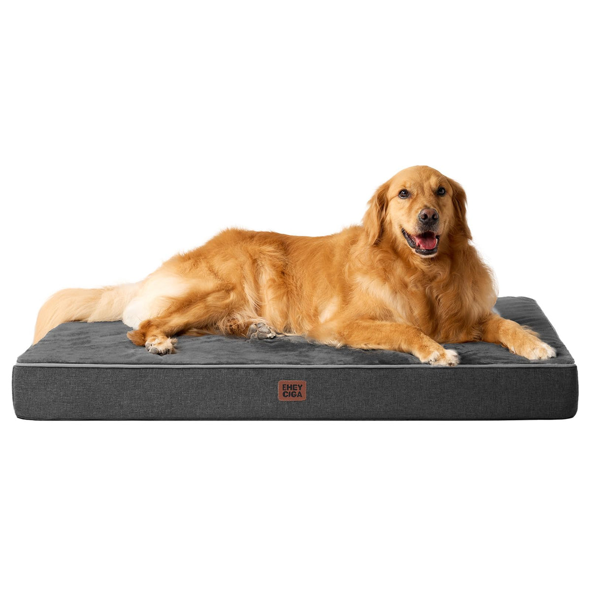 XL Orthopedic Dog Crate Bed Washable (Dark Grey / 41*27*3.5 Inches)