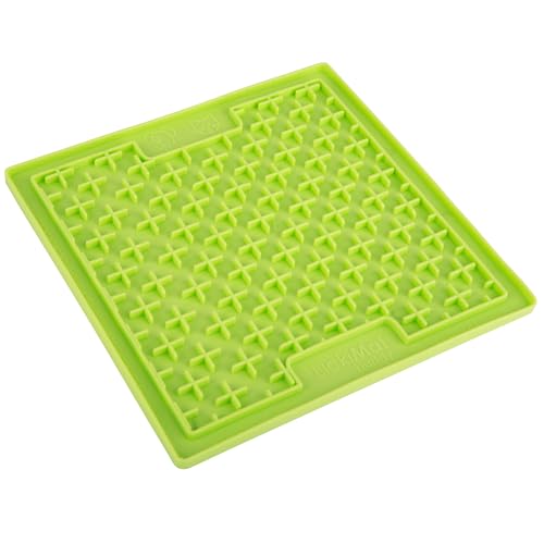 Classic Buddy Slow Feeder for Dogs Lick Mat Boredom Anxiety Reducer Perfect for Food Treats Yogurt Liquid Food Peanut Butter Fun Alternative to a Slow Feed Dog Bowl (Green)
