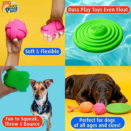 Dura Play Bacon Scented Squeak Ball Dog Toy for Small Breeds (Small Ball / 3 Count)