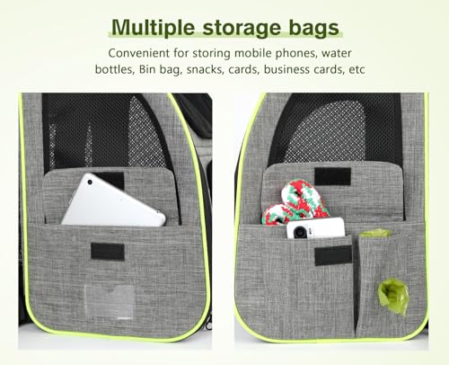 Cat Backpack with Curtain (Grey with Shade Cover / 15.4"L x 11.0"W x 19.0"H)