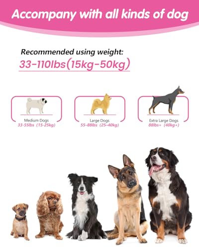 Hands Free Dog Leash (RoseRed / Large-5.9-9.5ft)