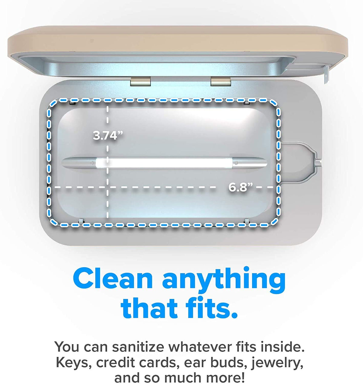 3 UV Phone Sanitizer Box & Dual Charger (Light Gold)