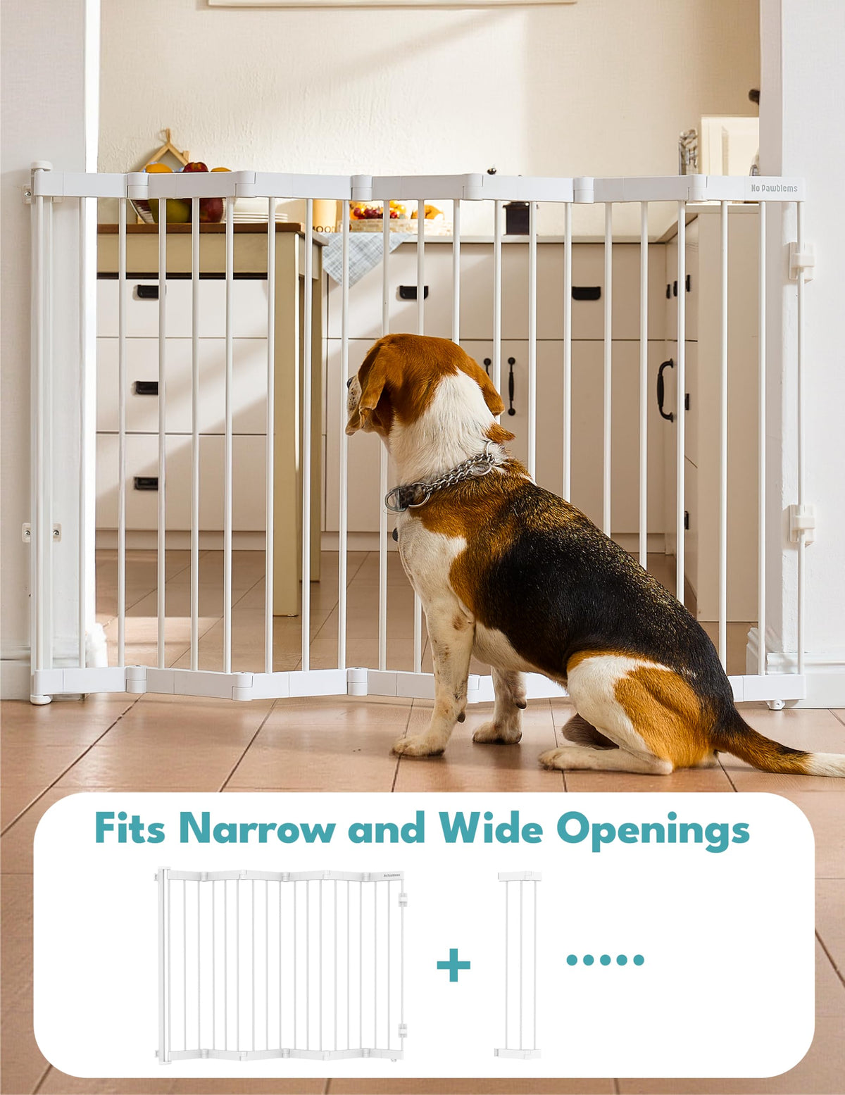 Retractable Safety Gate (White / 38" Wide, 30" Tall)