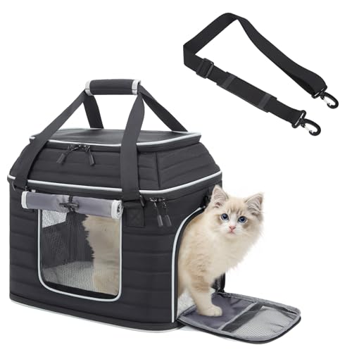 Top Expandable Pet Carrier (17.0"L x 11.0"W x 11.0"H / 2-Black)