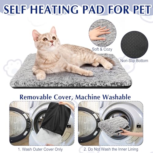 4 Pack Self Warming Cat Mat for Pets (16 x 20 Inch / 2 Color)