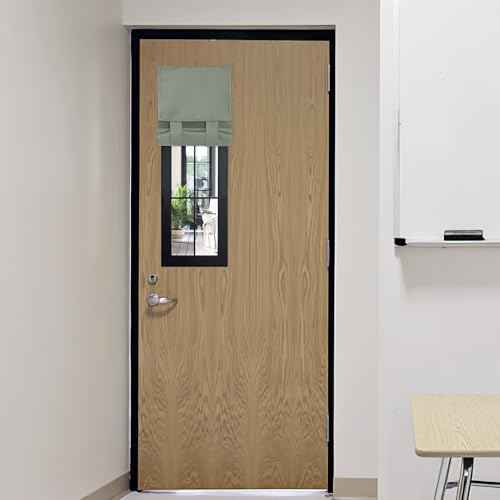 Classroom Door Window Cover Lockdown Shades Blackout (Sage Green / 12"W x 30"L (Pack of 1))
