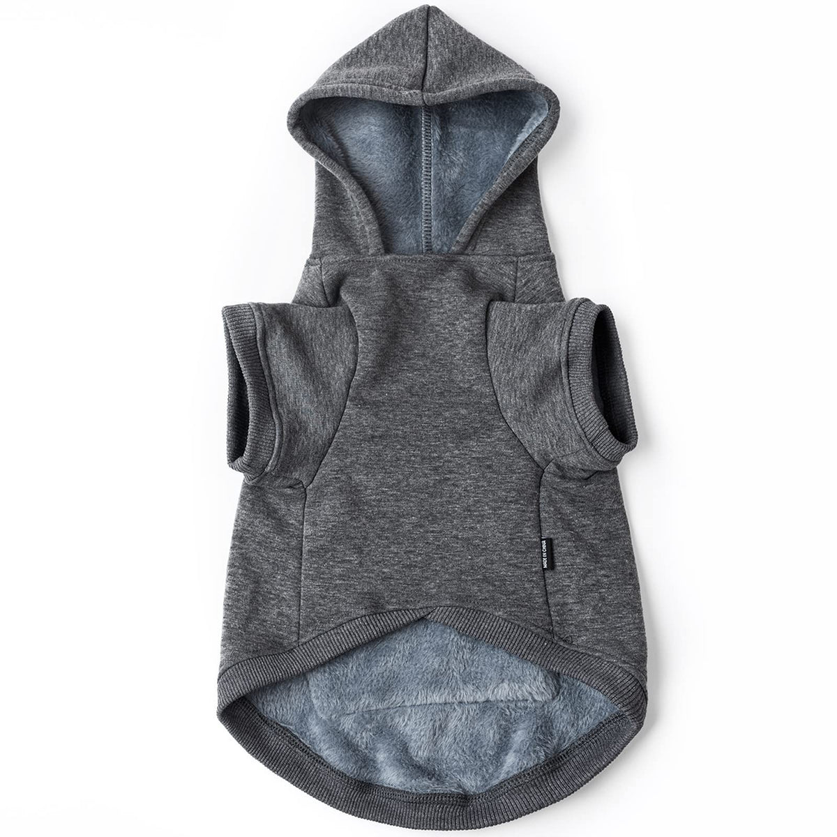 Dog Hoodie Fleece Puppy Clothes Warm Sweater with Hat for Small Medium Dogs Cat Hooded Shirt Kitten Pet Basic Sweatshirt with Pocket Doggie Soft Winter Coat Apparel (2XL-(20~30lb) | Chest(~24") / Grey)
