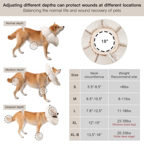Soft Dog Cones for Medium Dogs (XL-Standard / White)