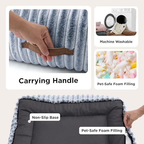ComfyFleece® Shown on TV Dog Couch for Medium Dogs (36x27x10" / Blue Indigo)