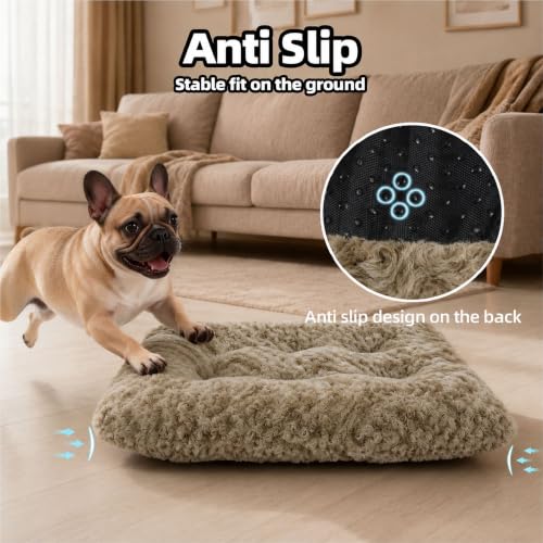 Dog Bed Medium Size (Camel / 23"L x 18"W x 3"Th)