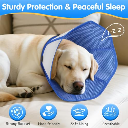 Upraded Dog Cone Collar After Surgery (XS(Girth:7.1-10.2in, Depth:6.1in))