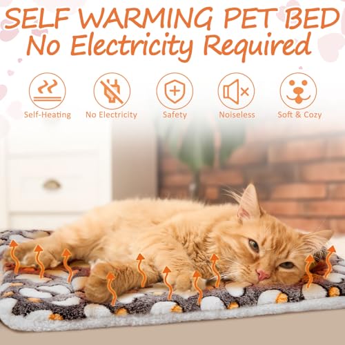 2 Pack Self Warming Cat Mat (Grey / 22'' X 18'')