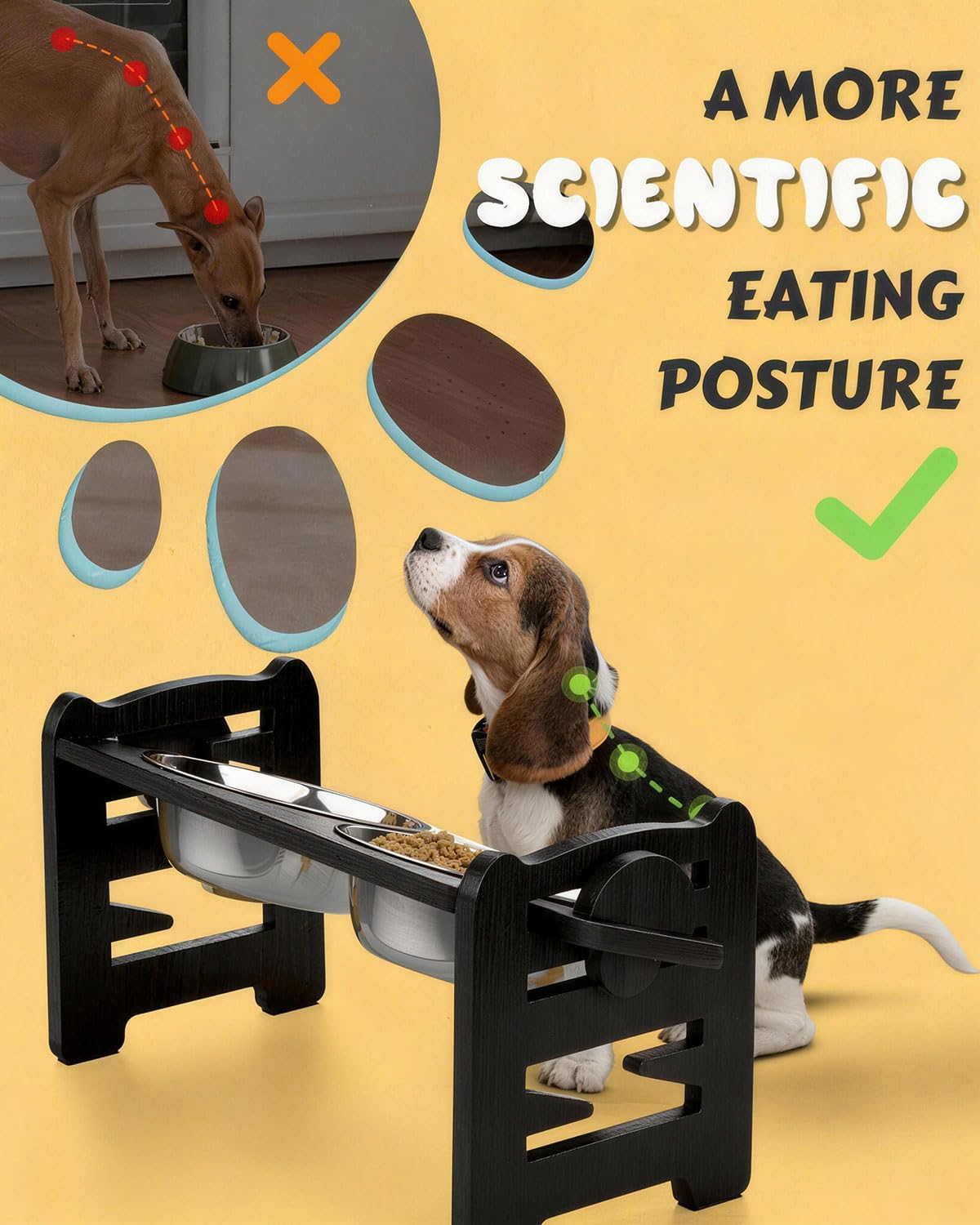 Elevated Dog Bowls (Black / Small)