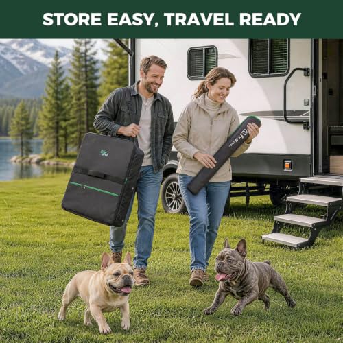 Rollick Dog Playpen with Storage Bags (Black / 24"H)