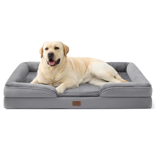 Orthopedic XL Pro Dog Bed Extra Large Washable Original Design (Grey / 45"l X 35"w X 7"th)
