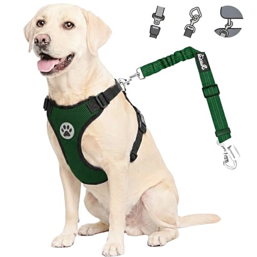 Dog Car Harness Seat Belt (Large / ·Green)