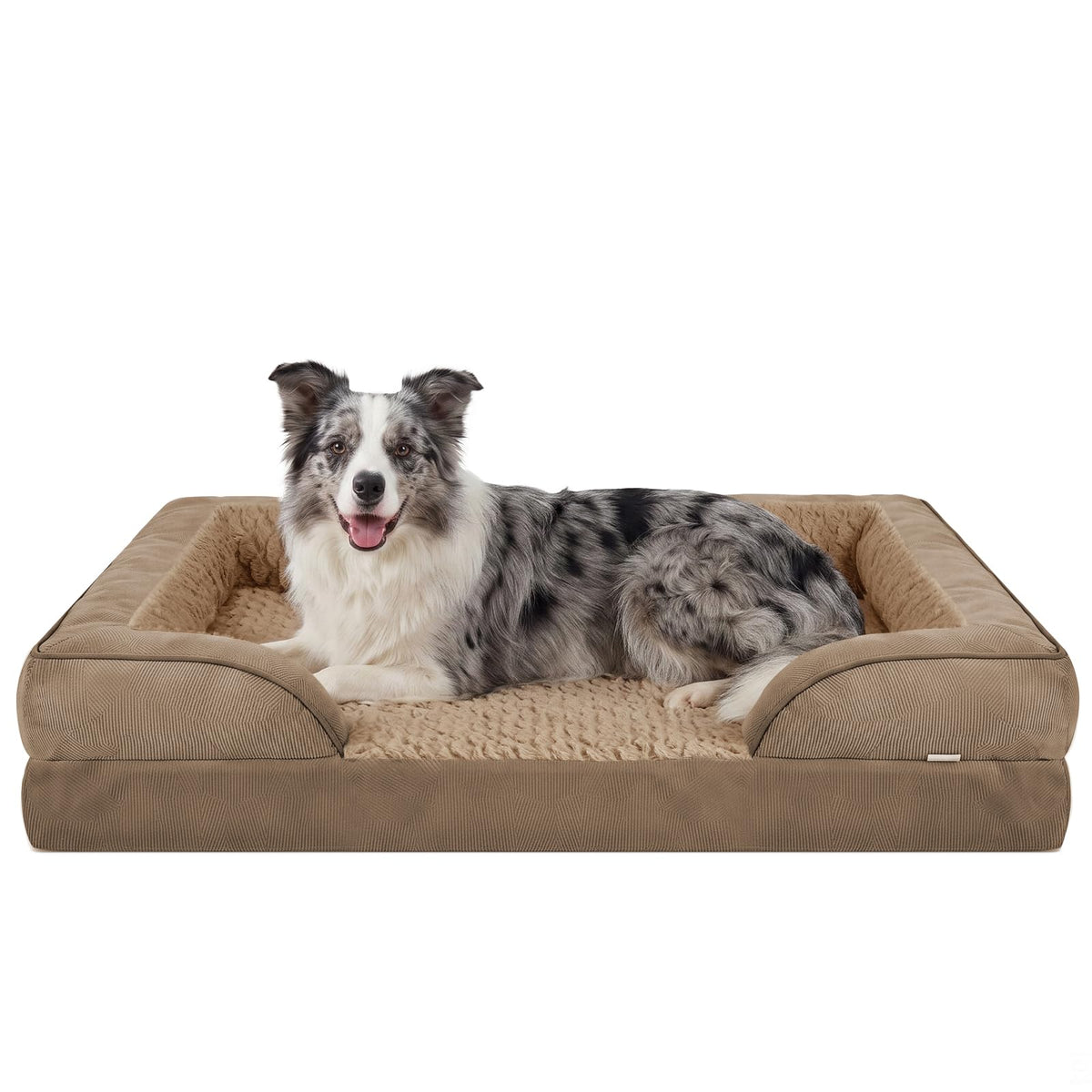 L Plus Orthopedic Dog Bed for Large Dogs (Brown / L- PLUS (38"x 28"x 7"))
