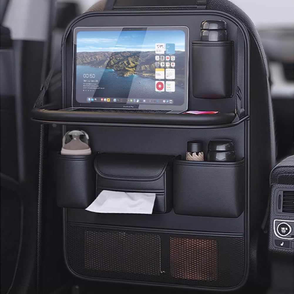Car Backseat Storage Bag with Foldable Table Tray (Style B)