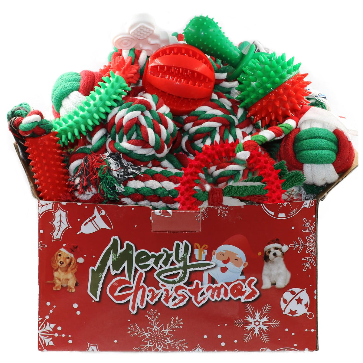 Christmas Dog Toys Bulk 15 Pack (Christmas)
