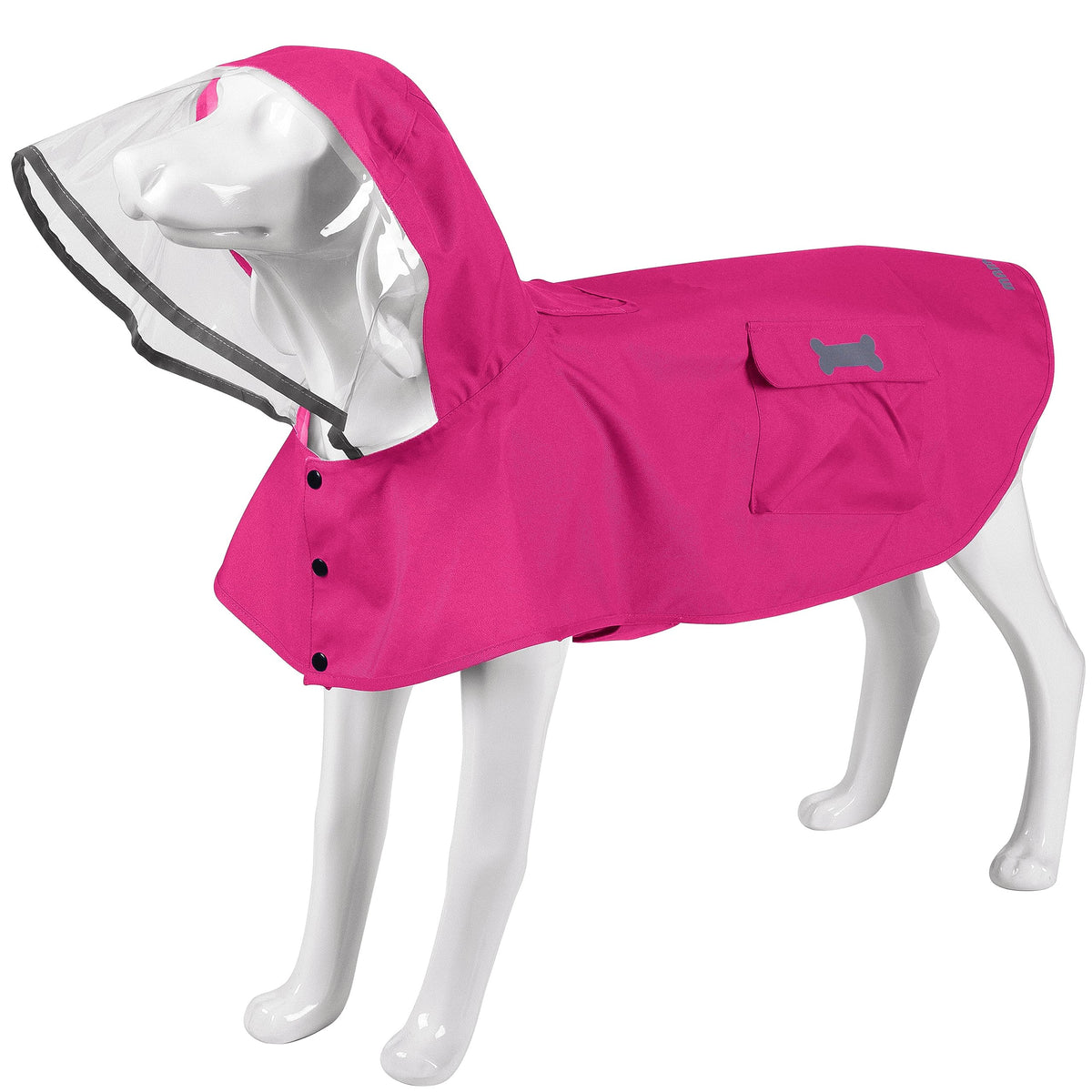 Waterproof Dog Raincoat (Dark Pink / Medium)