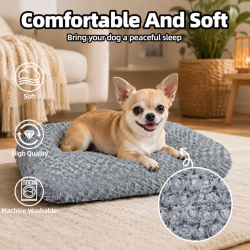 Dog Bed Small Size (Dark Grey / 17"L x 14"W x 2"Th)