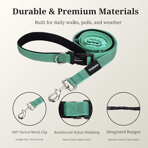 Hands Free Dog Leash (Spring Green / Large (8–10FT))
