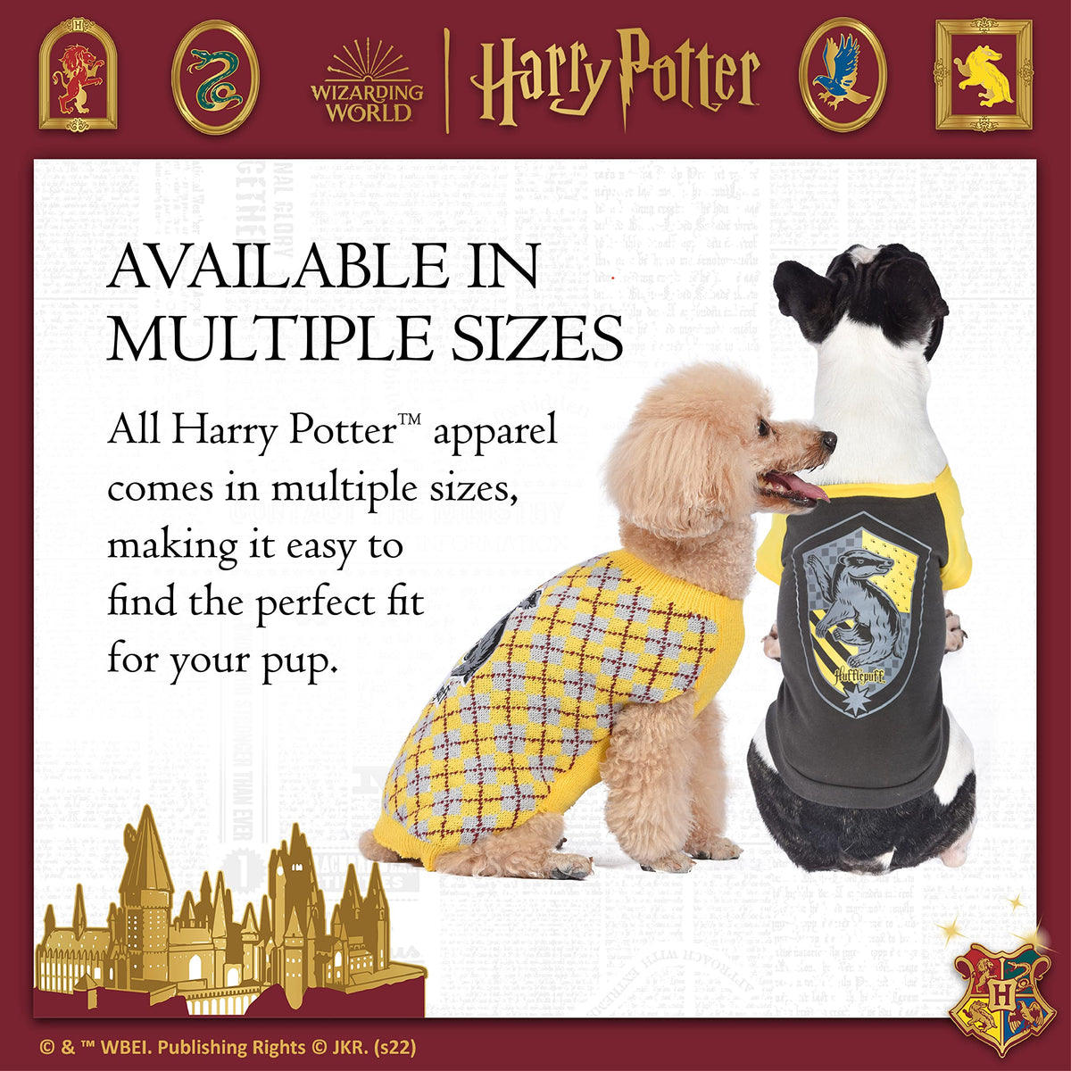 Hufflepuff Dog Sweater (Hufflepuff / Medium)
