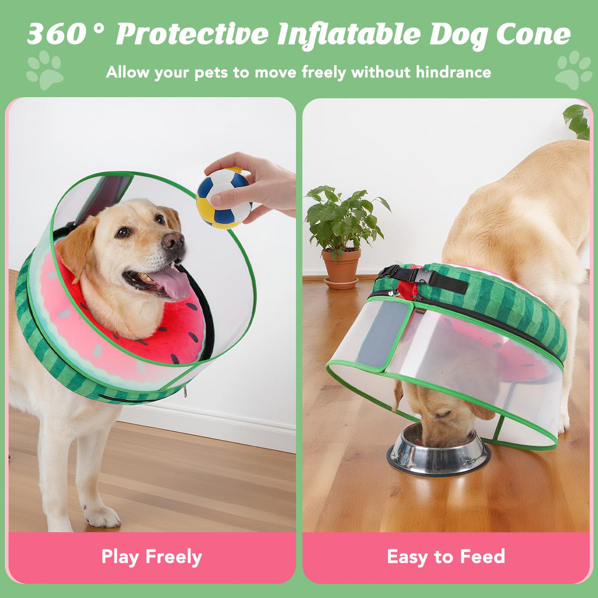 Inflatable Dog Cone with Anti (S (Neck: 5"-8"))