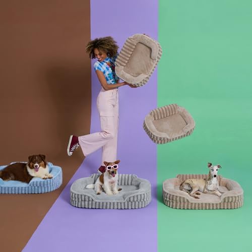 Cute Cozy High Back Orthopedic XL Pro Dog Bed (45.0"l X 32.0"w X 7.0"th / Grey)