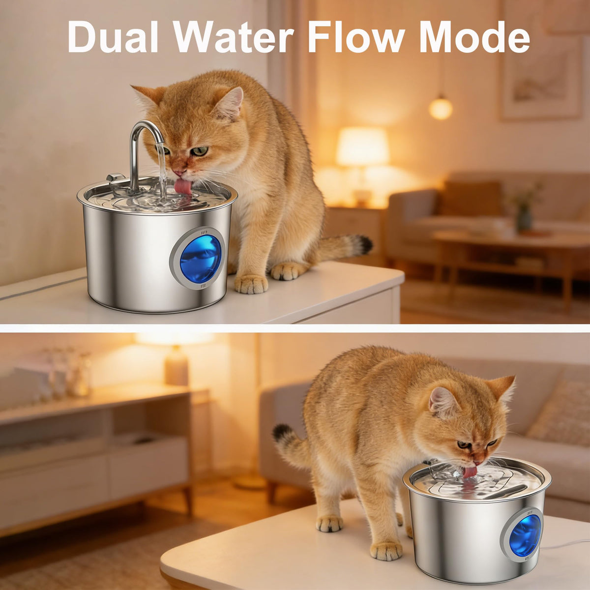Cat Water Fountain Advanced 304 Stainless Steel 2.2L