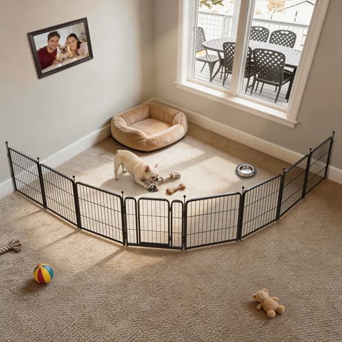 Rollick Dog Playpen with Fence (Black / 24"H)
