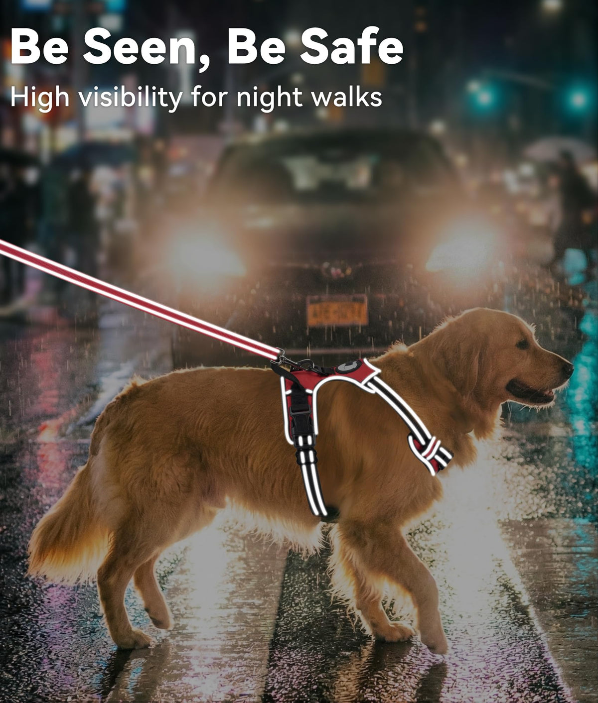 No Pull Dog Harness for Extra Large Dogs (X-Large / Red)