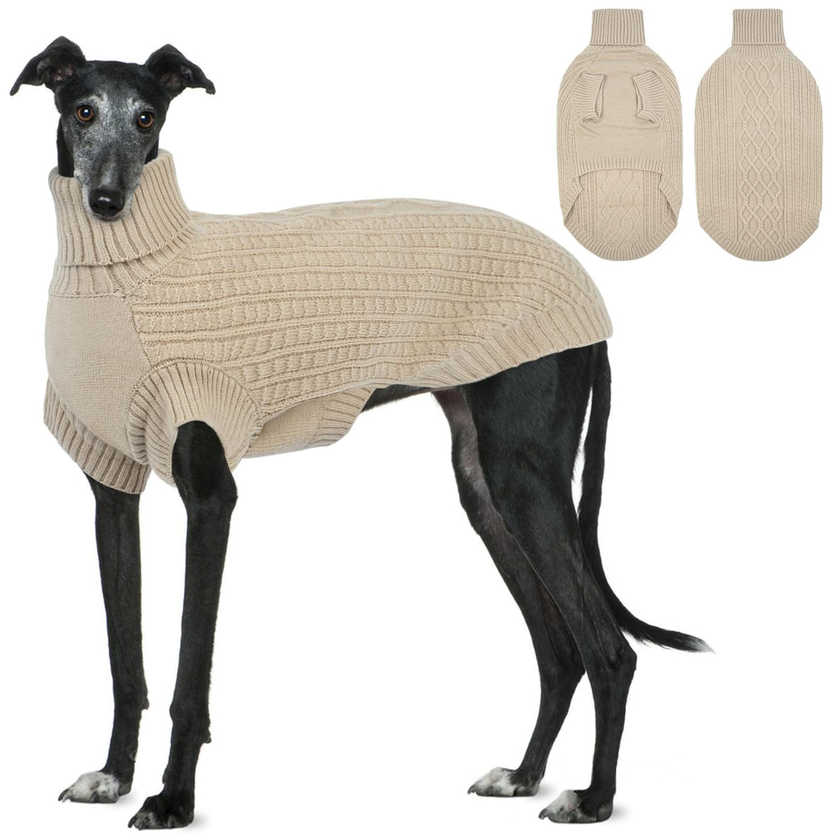 XL Dog Fleece Sweater for Extra Large Dogs Male Female (Apricot / X-Large)