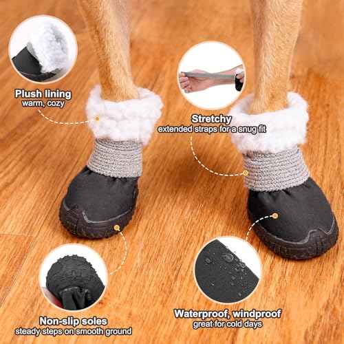 Dog Winter Boots (Black / #4)