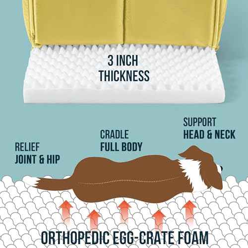 Orthopedic Dog Bed House (41"L x 27"W x 28"Th / Moonstone)
