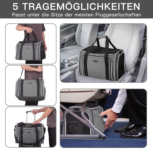 Cat Carrier Bag (Grey / 17.5"L x 12.0"W x 11.5"H)