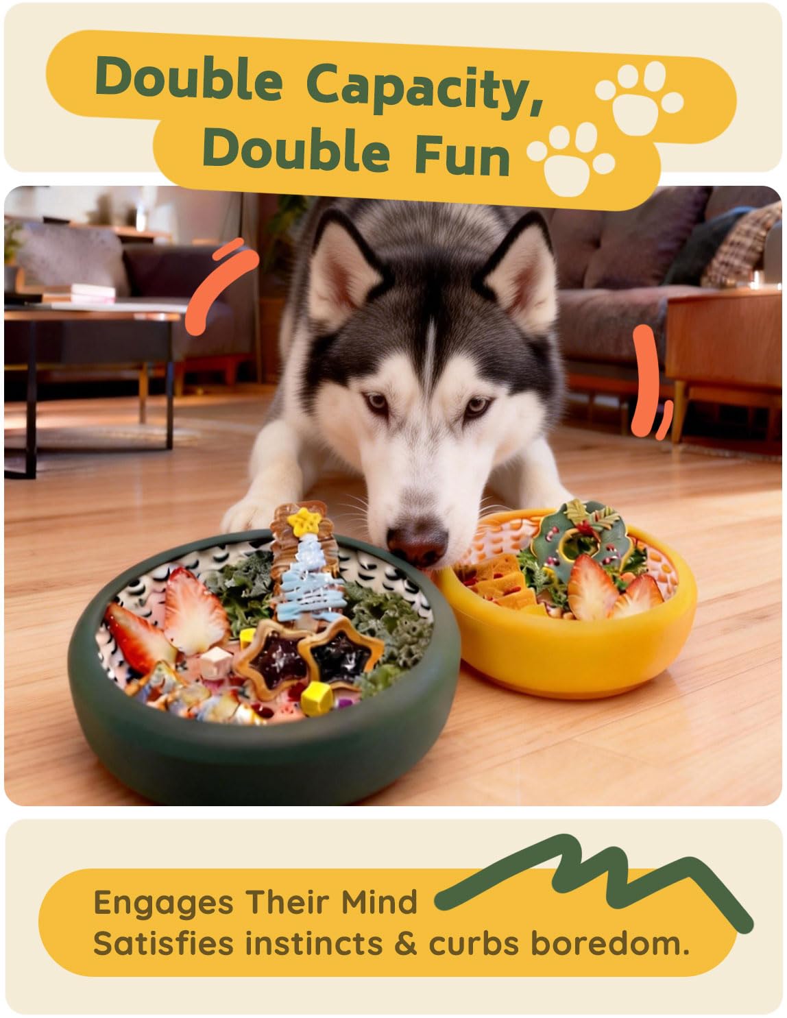 Dog Lick Bowl 2PCS