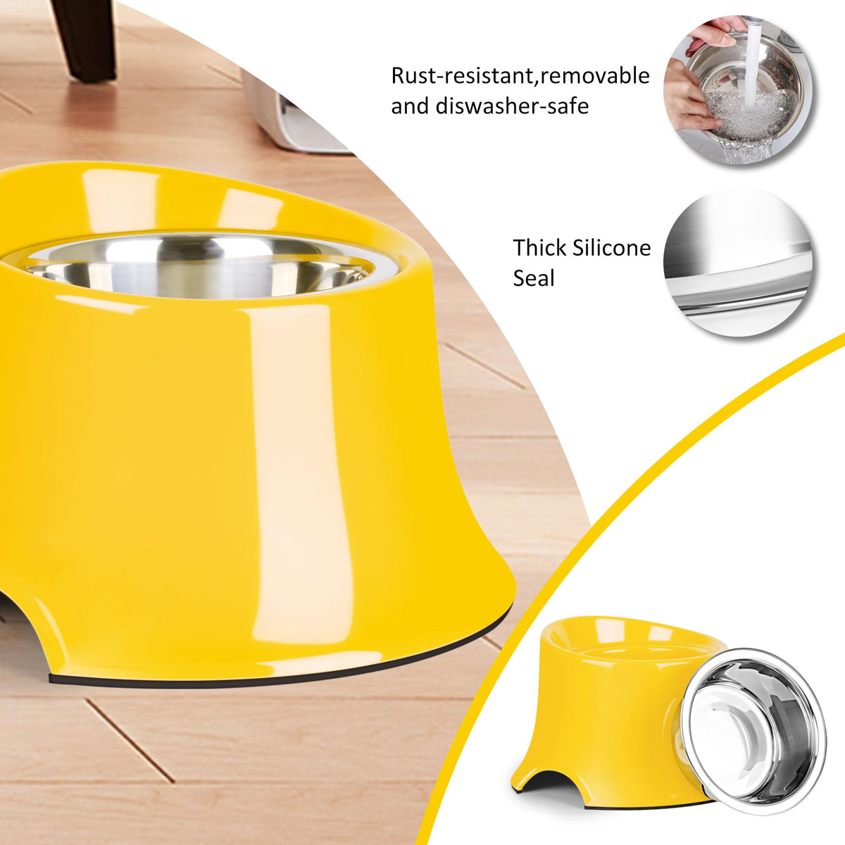 Dog Bowls Non (S/1 Cup / Yellow)