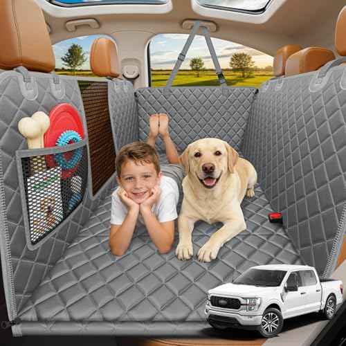 XL Hard Bottom Dog Seat Cover for Full (Grey / XL - for Full Size Crew Cab Trucks)