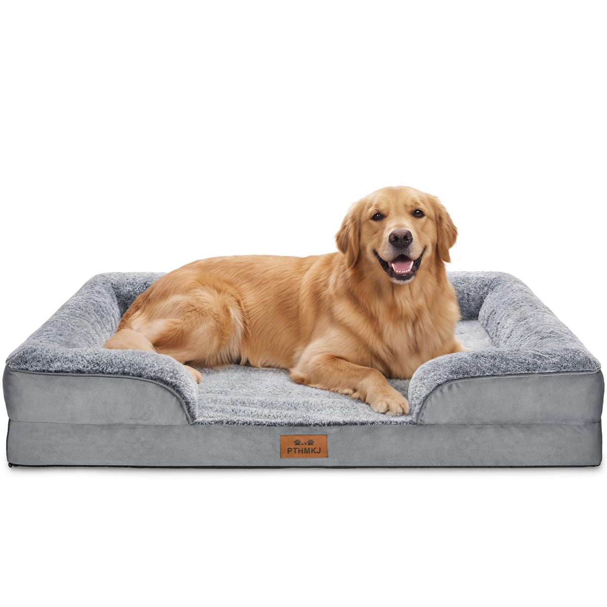 Orthopedic Extra Large Dog Bed (Grey / 44.0" L x 31.5" W x 7.5" Th)