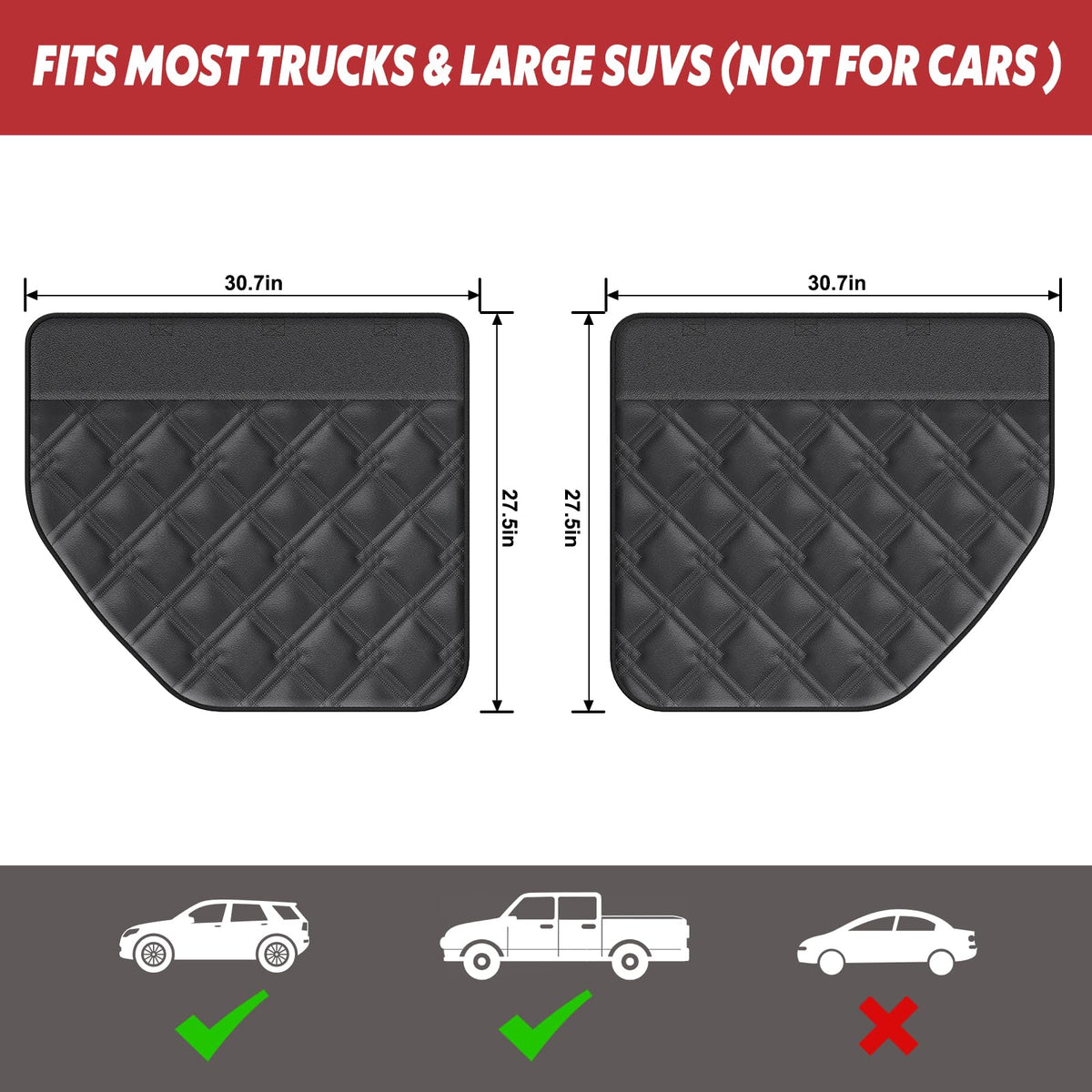 Dog Car Door Protector (Premium PU [Fit for Large SUV and Trucks])